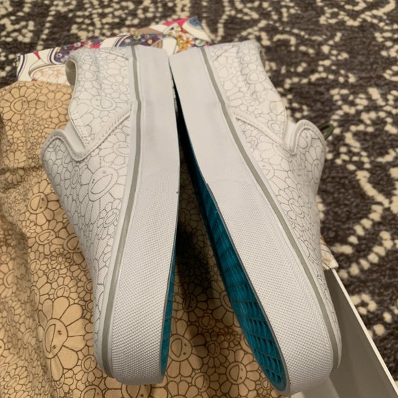 NIB VANS x TAKASHIPOM Classic Slip On LX (Flower) Silver Line Sneaker - Picture 4 of 12